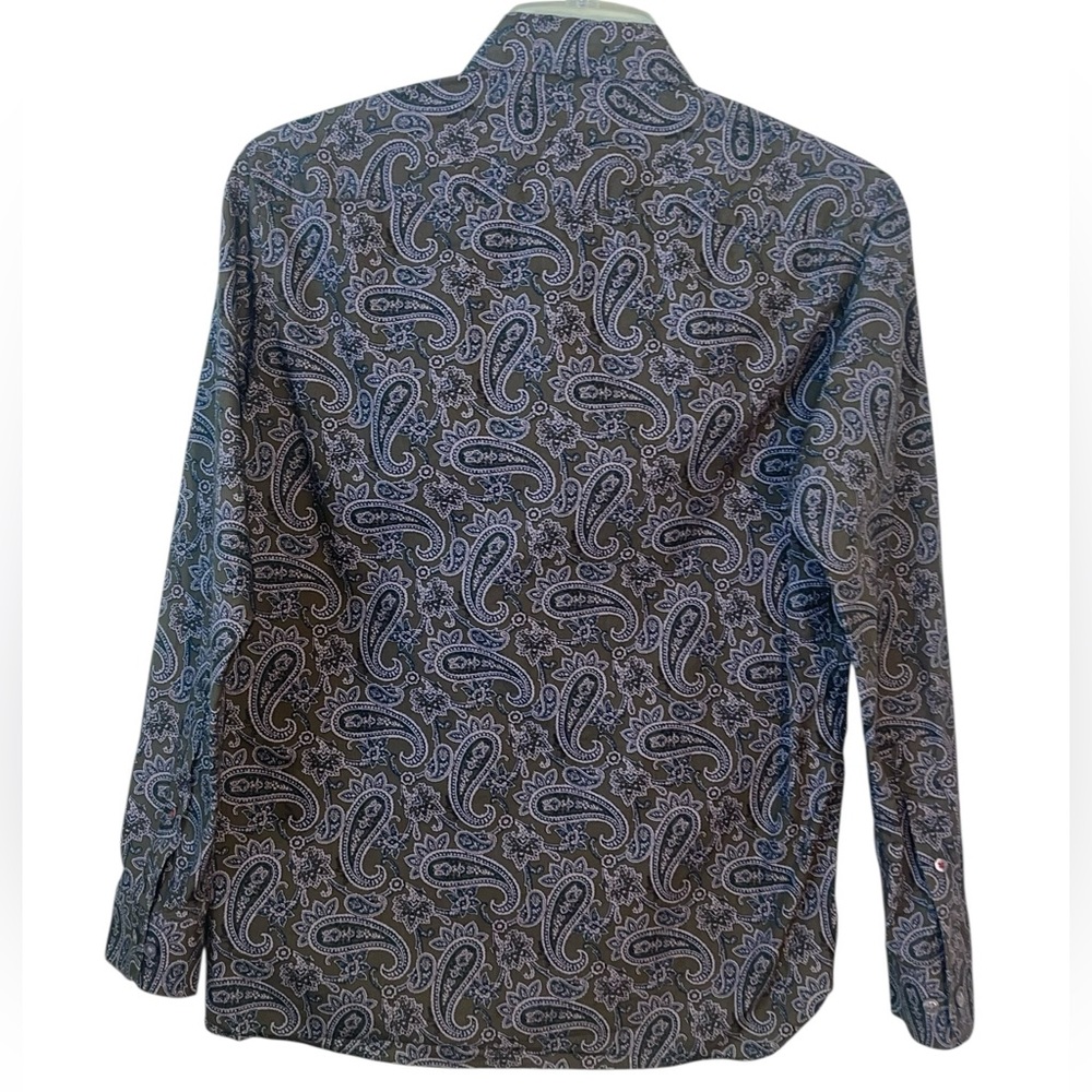 Brooks Brother Red Fleece Cotton, paisley print dress shirt. Size small. GUC - Picture 5 of 7